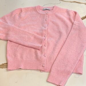 Mango Soft Pink Women's Cardigan